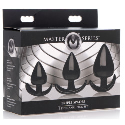 Master Series Lot de 3 plugs Spades Noir